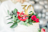 PartyDeco 30-as Tortadísz 20,5 cm Születésnapi Évfordulós Tortadekoráció - Gold-coloured 2