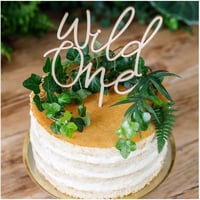 PartyDeco Wooden Cake Topper 22 cm - 1 Éves Születésnapi Tortadísz Fa Dekoráció 2