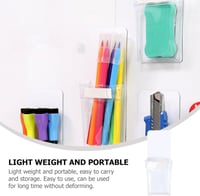 PartyKindom 4 db mágneses átlátszó tolltartó PVC zsebbel, whiteboard marker és ceruza szervezőhöz 7