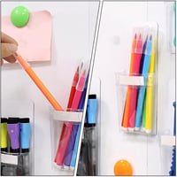 PartyKindom 4 db mágneses átlátszó tolltartó PVC zsebbel, whiteboard marker és ceruza szervezőhöz 8