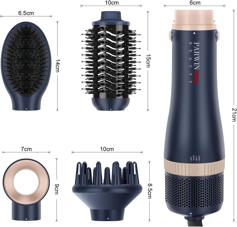 Parwin Pro Beauty 4az1-ben Hajszárító Kefe Ionos Technológiával 1000W