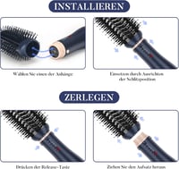Parwin Pro Beauty 4az1-ben Hajszárító Kefe Ionos Technológiával 1000W 3