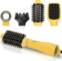 Parwin Pro Beauty 4az1-ben Hajszárító Kefe Készlet Ionos Technológiával Sárga 1