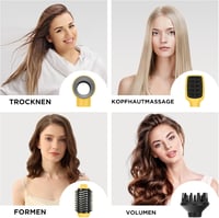 Parwin Pro Beauty 4az1-ben Hajszárító Kefe Készlet Ionos Technológiával Sárga 2