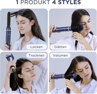 PARWIN PRO BEAUTY 5 az 1-ben Airstyler Hajszárító Göndörítő Kefe Szett Kék 2