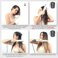 PARWIN PRO BEAUTY Ionos Légáramú Hajegyenesítő 160°C, Nedves-Száraz Használatra, 1200W - Champagne Silver Pro 8