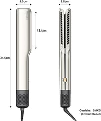 PARWIN PRO BEAUTY Ionos Légáramú Hajegyenesítő 160°C, Nedves-Száraz Használatra, 1200W - Champagne Silver Pro 9