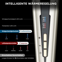 PARWIN PRO BEAUTY Ionos Légáramú Hajegyenesítő 160°C, Nedves-Száraz Használatra, 1200W - Champagne Silver Pro 7