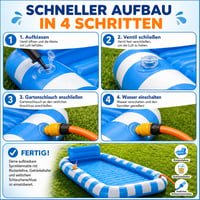 Piscină gonflabilă pentru relaxare PASLFC 200x125 cm, șezlong gonflabil cu pulverizator de apă și suport pentru băuturi, saltea de piscină pentru grădină 6