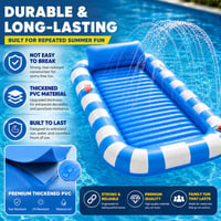 Piscină gonflabilă pentru relaxare PASLFC 200x125 cm, șezlong gonflabil cu pulverizator de apă și suport pentru băuturi, saltea de piscină pentru grădină 4