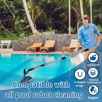 PASLFC Tijă telescopică cu cârlige pentru robot de piscină 257 cm, set de cârlige pentru curățarea piscinei, accesoriu universal pentru robot de piscină (B) 6