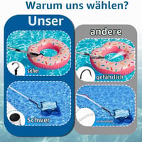 PASLFC Tijă telescopică cu cârlige pentru robot de piscină 257 cm, set de cârlige pentru curățarea piscinei, accesoriu universal pentru robot de piscină (B) 4
