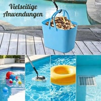 PASLFC Tijă telescopică cu cârlige pentru robot de piscină 257 cm, set de cârlige pentru curățarea piscinei, accesoriu universal pentru robot de piscină (B) 7
