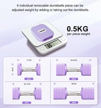 Passer 10 kg Állítható Súlyzó Szett, 4 az 1-ben Edzéshez Otthon és Edzőteremben 2