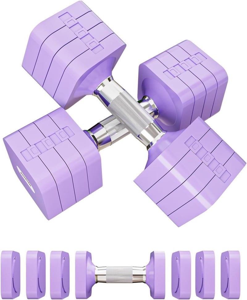 Passer 10 kg Állítható Súlyzó Szett, 4 az 1-ben Edzéshez Otthon és Edzőteremben