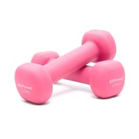 Sada neoprénových činiek Passer 2 ks, ručné činky pre ženy a deti, 2 x 0,5 kg, ružové, na jogu, pilates, fitness, posilňovanie a tréning 1