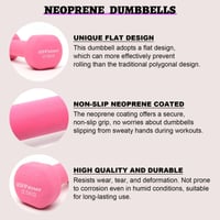 Sada neoprénových činiek Passer 2 ks, ručné činky pre ženy a deti, 2 x 0,5 kg, ružové, na jogu, pilates, fitness, posilňovanie a tréning 3