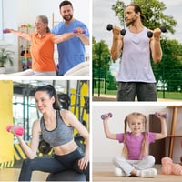 Passer Neoprén Súlyzó Szett 2 db Női Edzés Jóga Pilates Fitness Erősítés 6