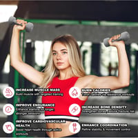 Passer Neoprén Súlyzó Szett 2 db Női Edzés Jóga Pilates Fitness Erősítés 4
