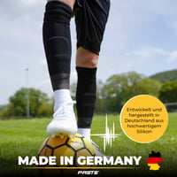 Suport din silicon pentru apărători de tibie – Pentru bărbați, femei și copii, negru – Fixare pentru șosete de fotbal, bandă aderentă, protecție pentru gleznă 6