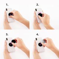 Pastelový abstraktný srdcový minimalistický motív pre dievčatá, minimalistické šalviovo zelené srdce, perokresba, pastelový PopSocket s vymeniteľným držiakom PopGrip 4