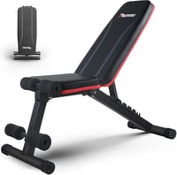 PASYOU Állítható Edzőpad 7 Pozícióval, Összecsukható Fitness Pad Teljes Test Edzéshez, 230 kg Teherbírás, Otthoni vagy Edzőtermi Használatra - black 1