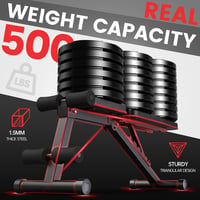 PASYOU Állítható Edzőpad 7 Pozícióval, Összecsukható Fitness Pad Teljes Test Edzéshez, 230 kg Teherbírás, Otthoni vagy Edzőtermi Használatra - black 3