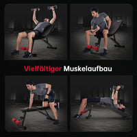 PASYOU Összecsukható súlypad 10 állásban állítható 90 fokos függőleges és dőlt fekvő pad teljes test és has edzéshez 7