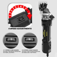 PAT JUUMG 1000W Elektromos Nyírógép 6 Fokozatú Sebességszabályzással Juhokhoz Kecskékhez Lovakhoz - Black 2