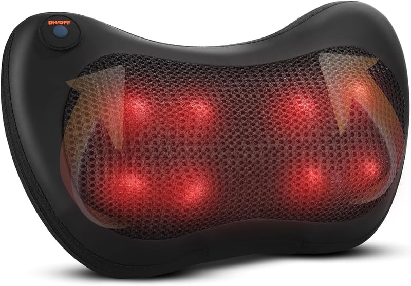 PAT JUUMG Shiatsu masszázspárna hőfunkcióval, nyak és váll masszírozó 3D forgó funkcióval