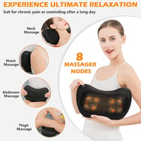 PAT JUUMG Shiatsu masszázspárna hőfunkcióval, nyak és váll masszírozó 3D forgó funkcióval 6