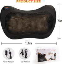 PAT JUUMG Shiatsu masszázspárna hőfunkcióval, nyak és váll masszírozó 3D forgó funkcióval 8