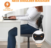 PAT JUUMG Shiatsu Elektromos Masszázspárna Fűtéssel 3D Forgás Nyak Váll Masszírozó 4