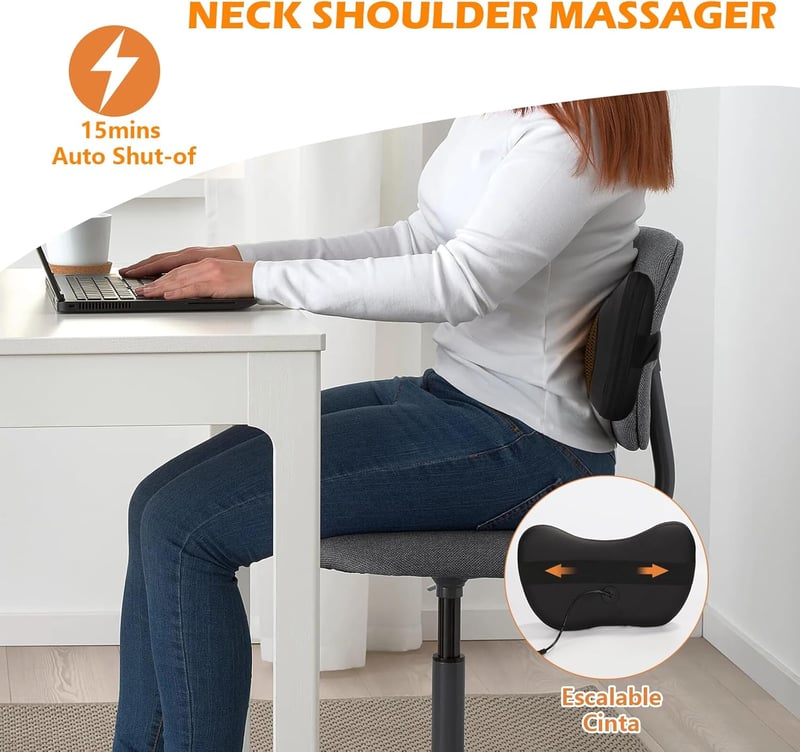 PAT JUUMG Shiatsu Elektromos Masszázspárna Fűtéssel 3D Forgás Nyak Váll Masszírozó