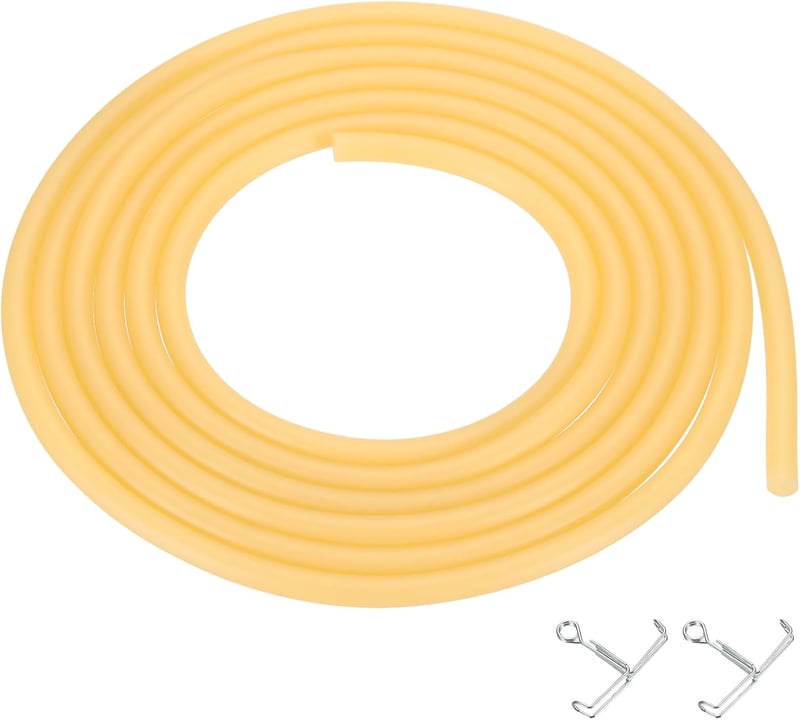 PATIKIL természetes latex gumicső bilincsekkel, 5mm belső / 8mm külső átmérő - 10 ft