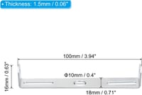 PATIKIL 100mm Mennyezeti Lámpatartó Szett 4db Acél Keresztsáv Függőlámpa Rögzítéshez 2