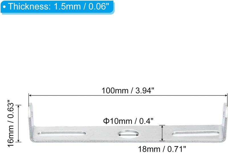 PATIKIL 100mm Mennyezeti Lámpatartó Szett 4db Acél Keresztsáv Függőlámpa Rögzítéshez