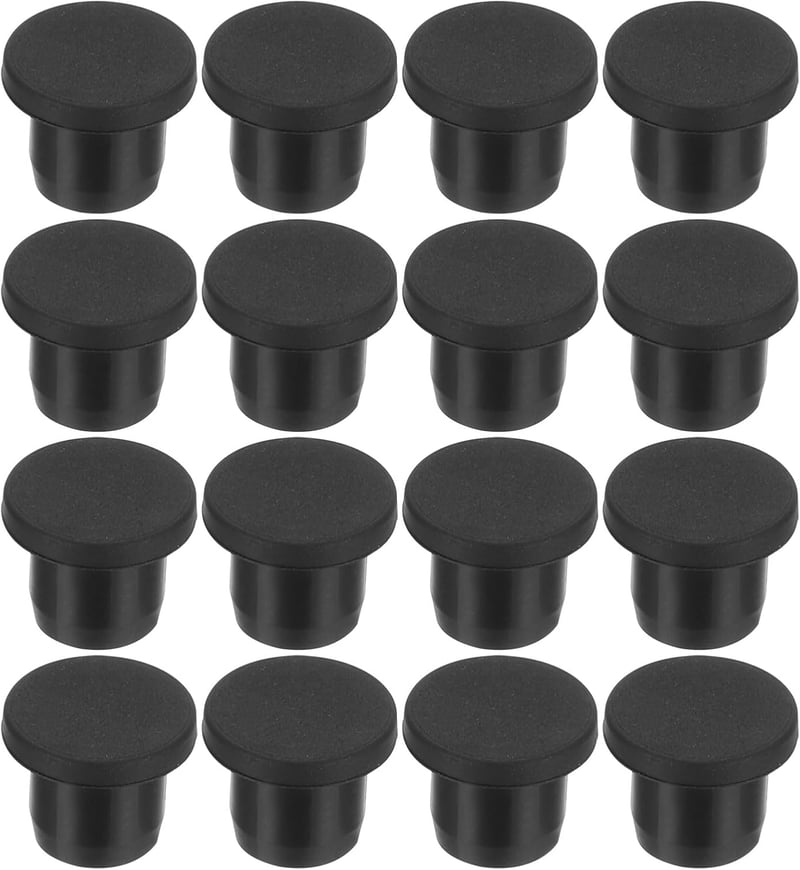 PATIKIL 11 mm-es Fekete Gumi Dugók - 16 db Szilikon Tömítődugó 10-11 mm-es Furatokhoz