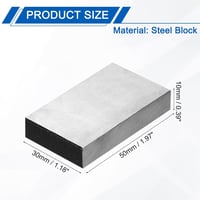 PATIKIL 123 db edzett acél munkapad blokk 30 x 50 x 10 mm, lyukak nélküli téglalap fém munkapadlapon használható 2