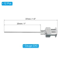 PATIKIL 12db Rozsdamentes Adagolókanül 22G Luer Lock Csatlakozással Tinta Ragasztó Töltéshez 2