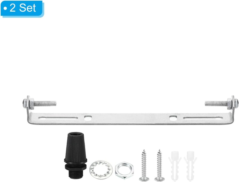 PATIKIL 140 mm Mennyezeti Lámpatartó Szett 2 db Acél Keresztsáv Függőlámpa Rögzítéshez