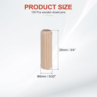 PATIKIL 150 db 6x20 mm hornyolt fa dübel készlet bútor és kézműves projektekhez 2