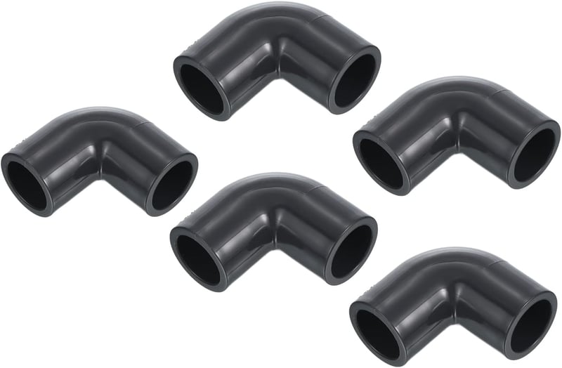 PATIKIL 16mm UPVC csőcsatlakozó 90 fokos szög adapter 5 darab szürke