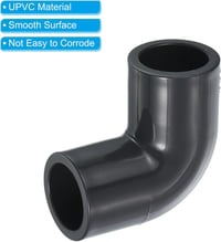 PATIKIL 16mm UPVC csőcsatlakozó 90 fokos szög adapter 5 darab szürke 4