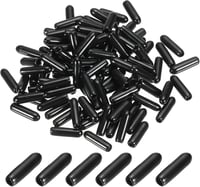 PATIKIL 2,5mm Gumis Csavarvédő Sapka 150db Fekete Csőhöz Rudhoz Csavarokhoz 1