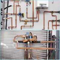 PATIKIL 20mm Réz Csatlakozó Idomok 4db Egyenes Csőidom Hegesztett HVAC Klíma Hűtéshez 5