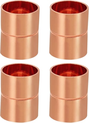 PATIKIL Bakreni ravni priključak za cijevi za HVAC hlađenje, 20 mm - 4 kom.