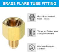 PATIKIL 3/8" x 1/4" SAE 45° Sárgaréz Flare Adapter Csatlakozó Gáz Levegő Hűtéshez 4