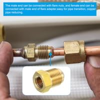 PATIKIL 3/8" x 1/4" SAE 45° Sárgaréz Flare Adapter Csatlakozó Gáz Levegő Hűtéshez 7