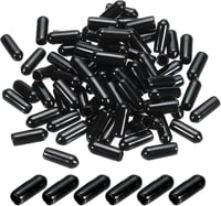 PATIKIL 4,5mm Gumis Csapcap Szett 120db Rugalmas Csavarfedél Fekete 1